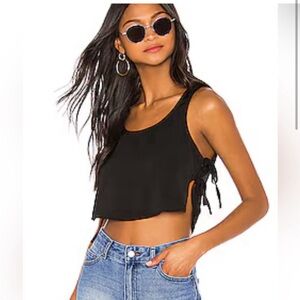 SUPERDOWN Crop Top with tie detail